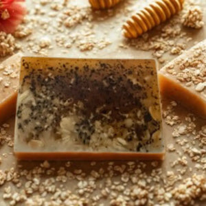 Honey, Hibiscus & Oatmeal Handmade Soap Pear Coeus