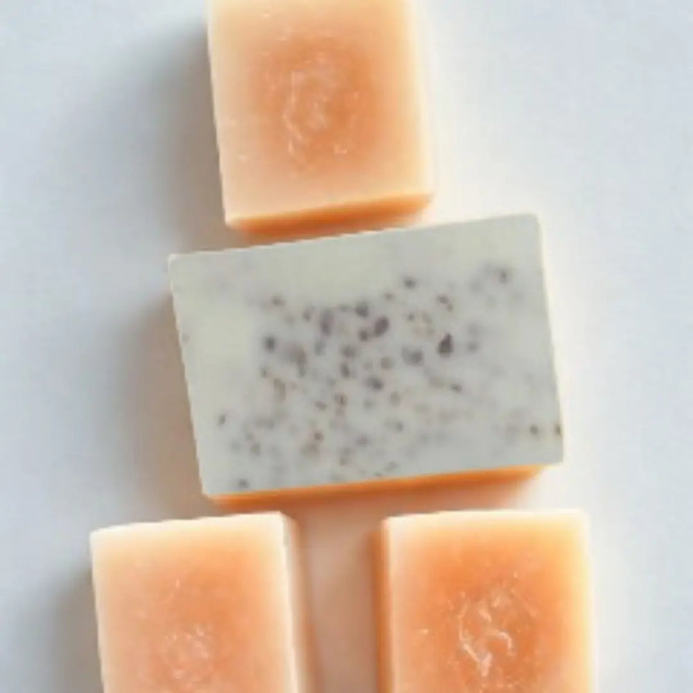 Coconut Glow + Himalayan Salt Scrub Handmade Soap Bar 🌿✨ Pear Coeus