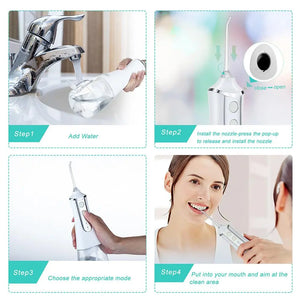 350ml Large Water Tank Dental Flushing Device USB Charging Irrigator Pink Iolaus