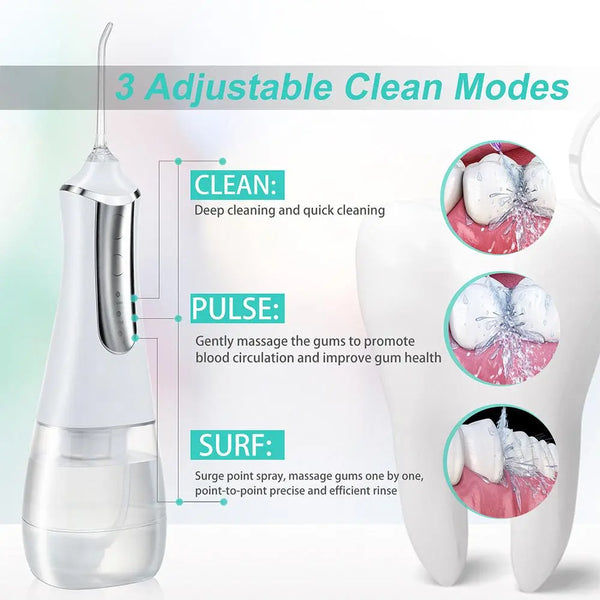 350ml Large Water Tank Dental Flushing Device USB Charging Irrigator Pink Iolaus