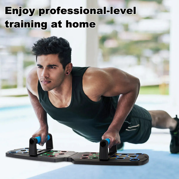 28 in 1 Push Up Rack Board System Fitness Workout Train Home Gym Puce Gaia