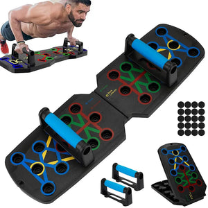 28 in 1 Push Up Rack Board System Fitness Workout Train Home Gym Puce Gaia
