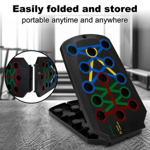 28 in 1 Push Up Rack Board System Fitness Workout Train Home Gym Puce Gaia