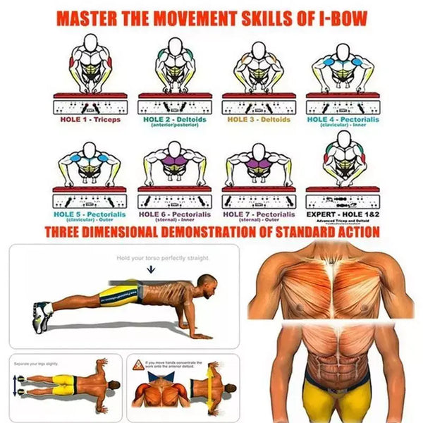 28 in 1 Push Up Rack Board System Fitness Workout Train Home Gym Puce Gaia