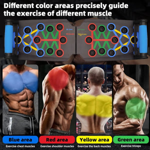 28 in 1 Push Up Rack Board System Fitness Workout Train Home Gym Puce Gaia