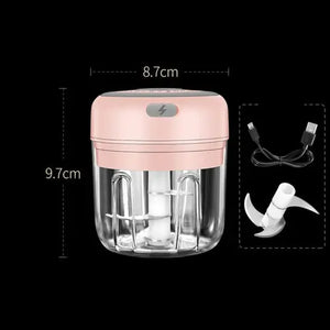 Quick Chop Powered Herbs,Veggie Chopper And Salsa Maker Salmon Lucky