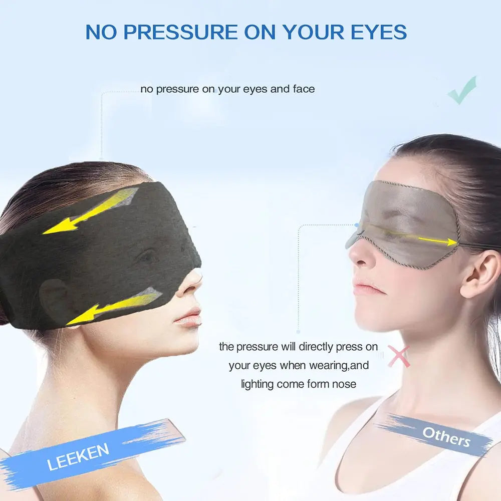 Cotton Silk Sleep Mask Blockout Eye Cover Eye Patch Women Men Soft Maroon Asteria