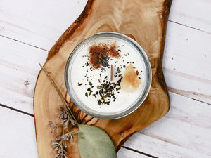 Abundance Candle / Ritual Candle / Intention Candle / Hand Poured White Smokey