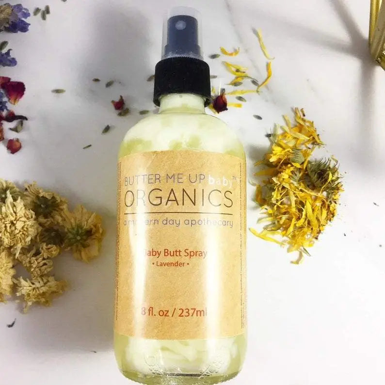 Organic Baby Butt Spray / Diaper Changing Spray / Cloth Diaper Safe White Smokey