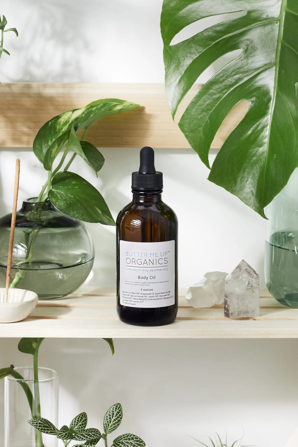 Organic Body Oil / Body Oil / Moisturizer / Organic Oils / Dry Skin White Smokey