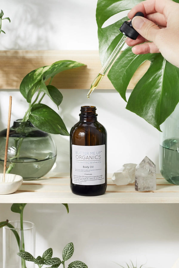 Organic Body Oil / Body Oil / Moisturizer / Organic Oils / Dry Skin White Smokey