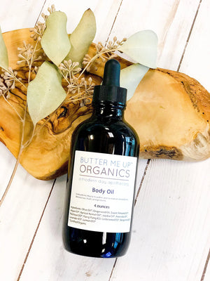 Organic Body Oil / Body Oil / Moisturizer / Organic Oils / Dry Skin White Smokey