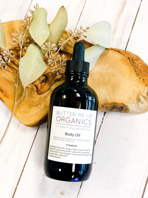 Organic Body Oil / Body Oil / Moisturizer / Organic Oils / Dry Skin White Smokey