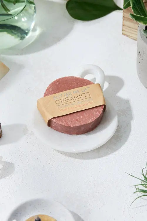 Organic Facial Bar / Organic Face Soap / Rose Clay Soap / Clay Soap - Thrivera