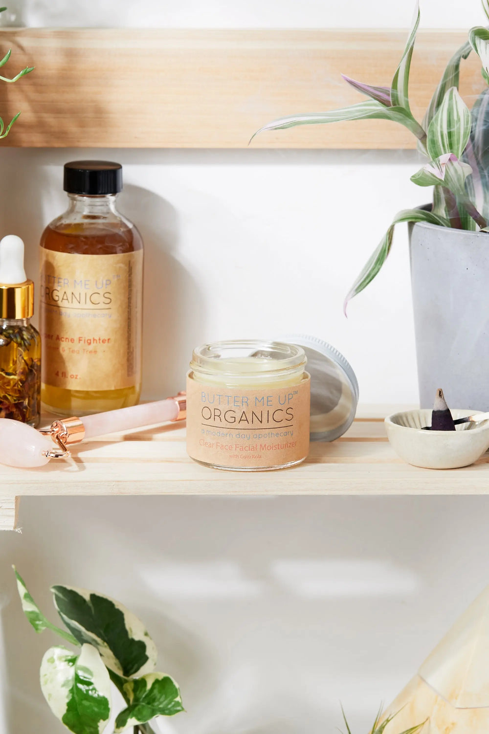 Clear Face Moisturizer / Face Cream Facial Moisturizer Organic White Smokey