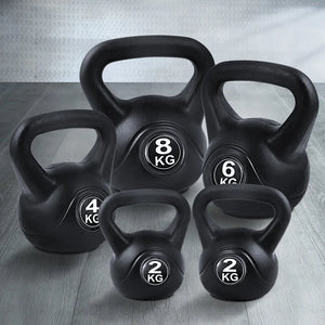 Everfit 22kg Kettlebell Set Weight Lifting Kettlebells Bench Dumbbells Ozdingo