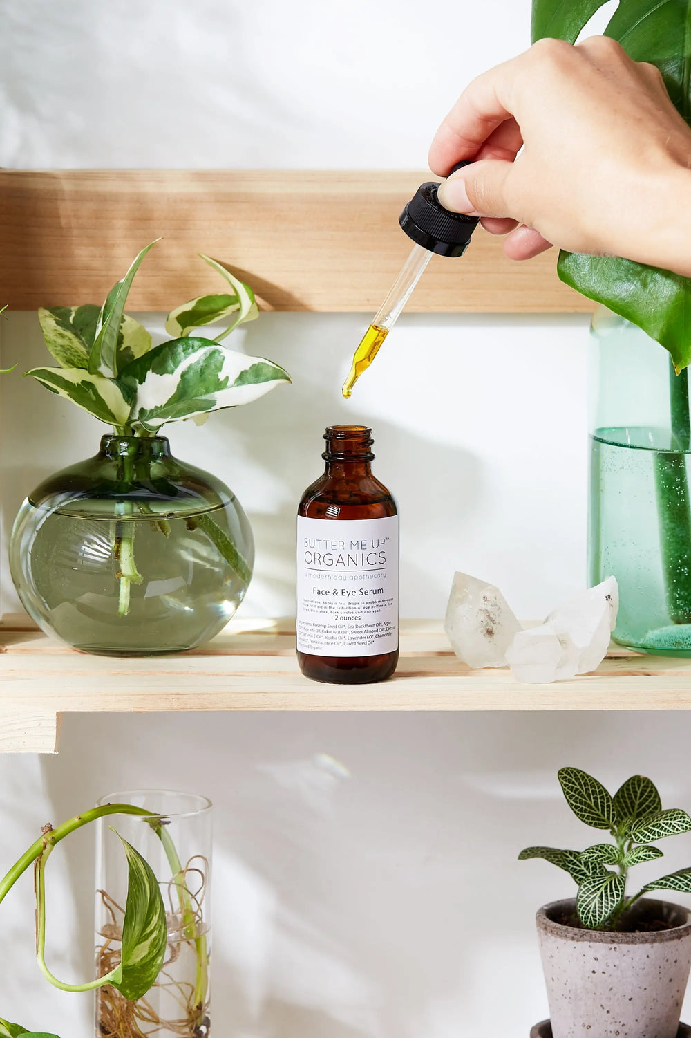 Organic Face & Eye Serum / Organic Facial Oil / Anti-Aging Serum / White Smokey