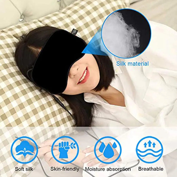 USB Steam Sleeping Eye Mask Shading Mask For Sleep Soft Adjustable Maroon Asteria