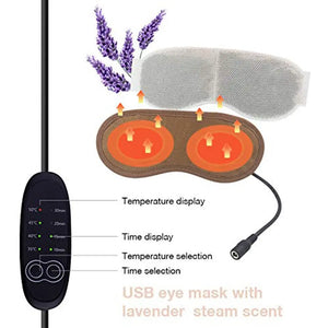 USB Steam Sleeping Eye Mask Shading Mask For Sleep Soft Adjustable Maroon Asteria