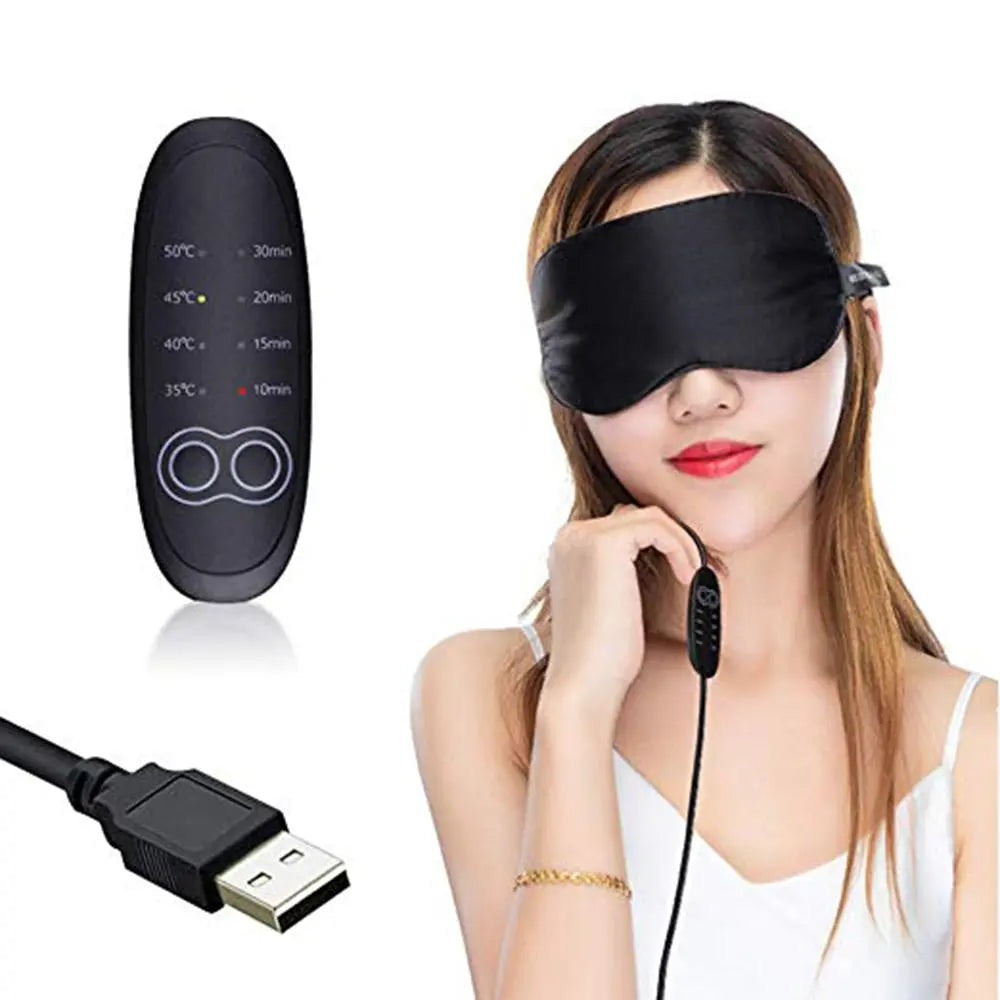 USB Steam Sleeping Eye Mask Shading Mask For Sleep Soft Adjustable Maroon Asteria