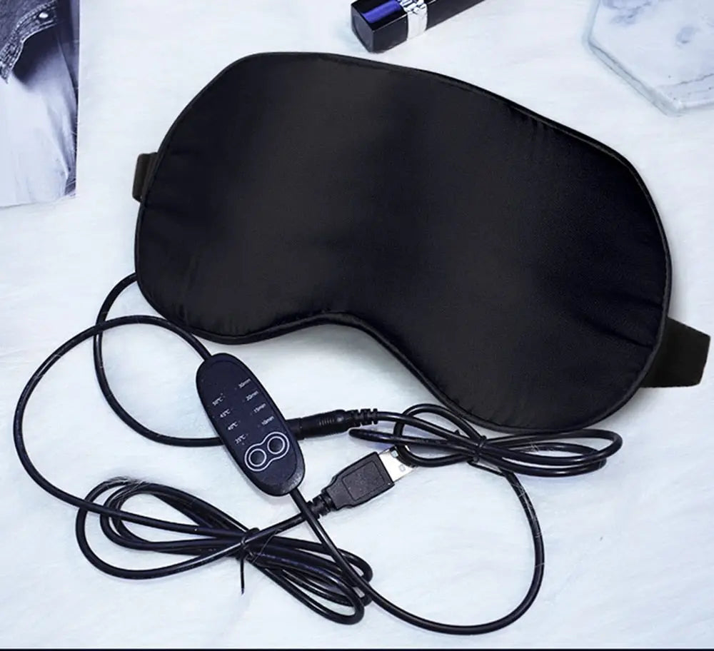 USB Steam Sleeping Eye Mask Shading Mask For Sleep Soft Adjustable Maroon Asteria