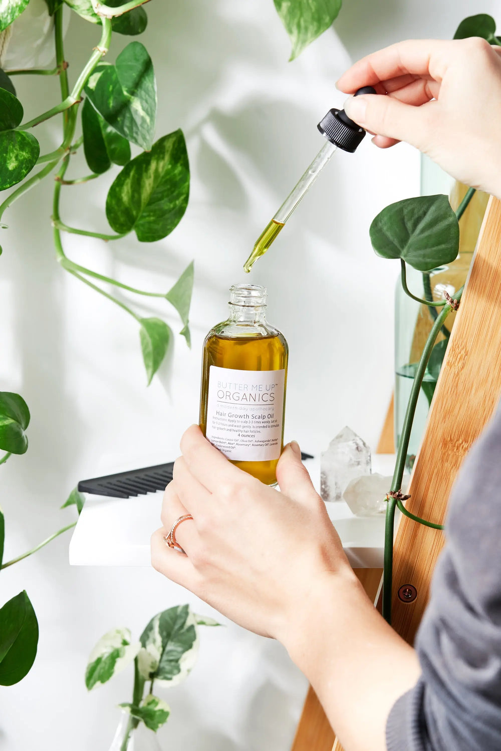 Organic Scalp Treatment / Scalp Oil / Hair Growth / Organic Hair Oil / White Smokey