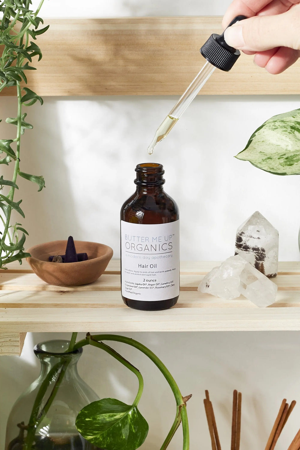 Organic Hair Oil Repair Healthy Hair White Smokey