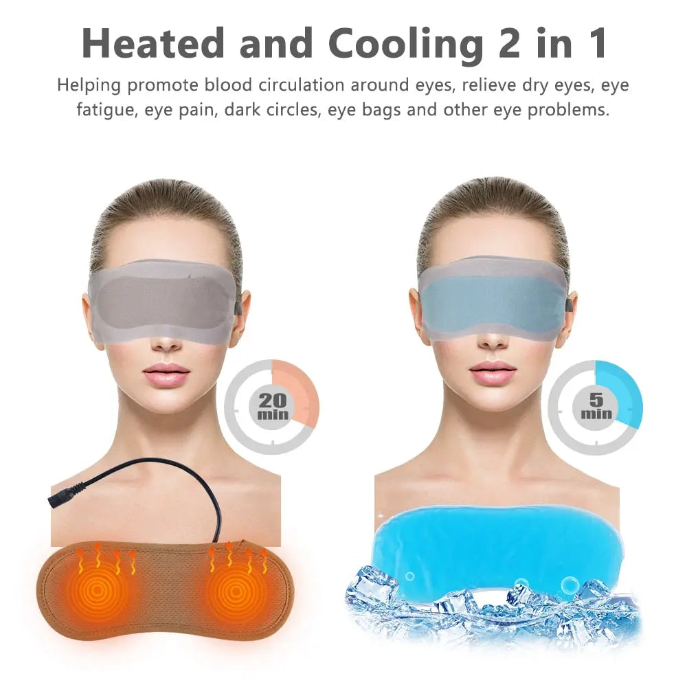 Heated Eye Mask Cold & Warm Eye Compress Sleep Aid - Thrivera