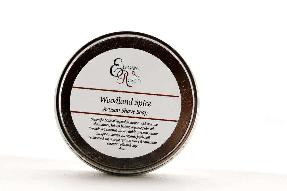Woodland Spice Artisan Shave Soap, Natural Shaving Maroon Oliver