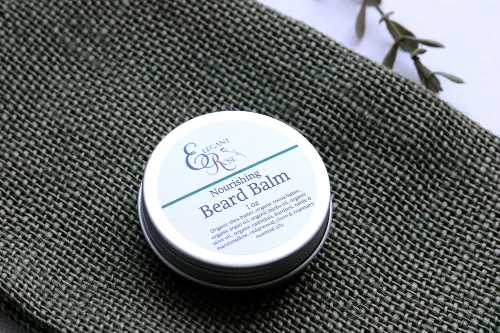 Organic Nourishing Beard Balm, Natural Beard Balm, Maroon Oliver