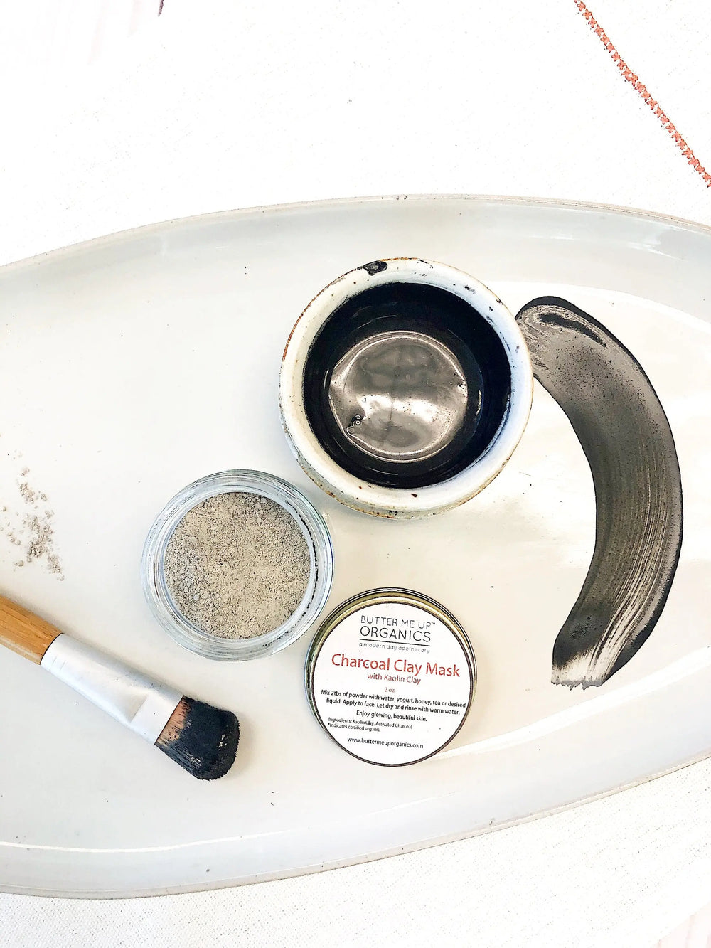 Organic Charcoal Mask / Activated Charcoal Mask White Smokey