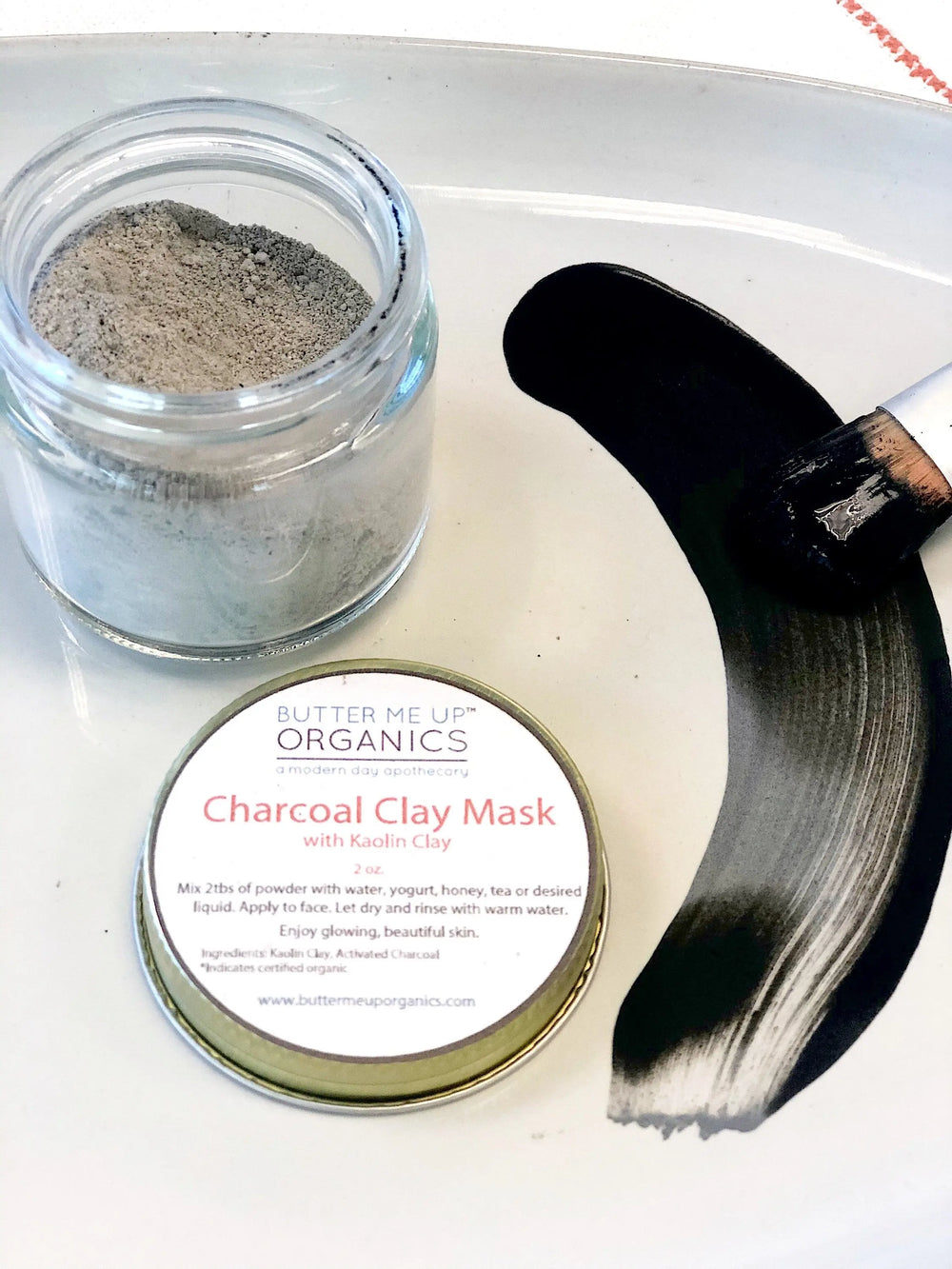 Organic Charcoal Mask / Activated Charcoal Mask White Smokey