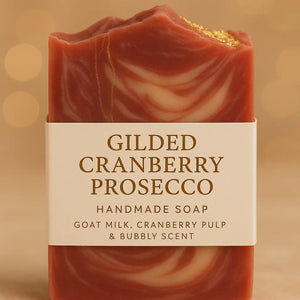 Gilded Cranberry Prosecco Goat Milk Soap – Handcrafted Cranberry and - Thrivera