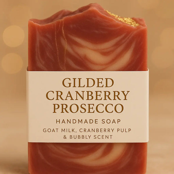 Gilded Cranberry Prosecco Goat Milk Soap – Handcrafted Cranberry and - Thrivera