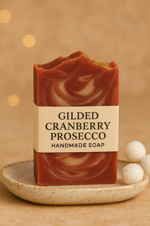 Gilded Cranberry Prosecco Goat Milk Soap – Handcrafted Cranberry and - Thrivera