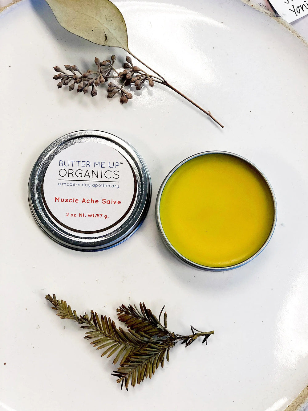 Organic Muscle Ache Salve w/ Cayenne / ZERO WASTE / Plastic Free White Smokey