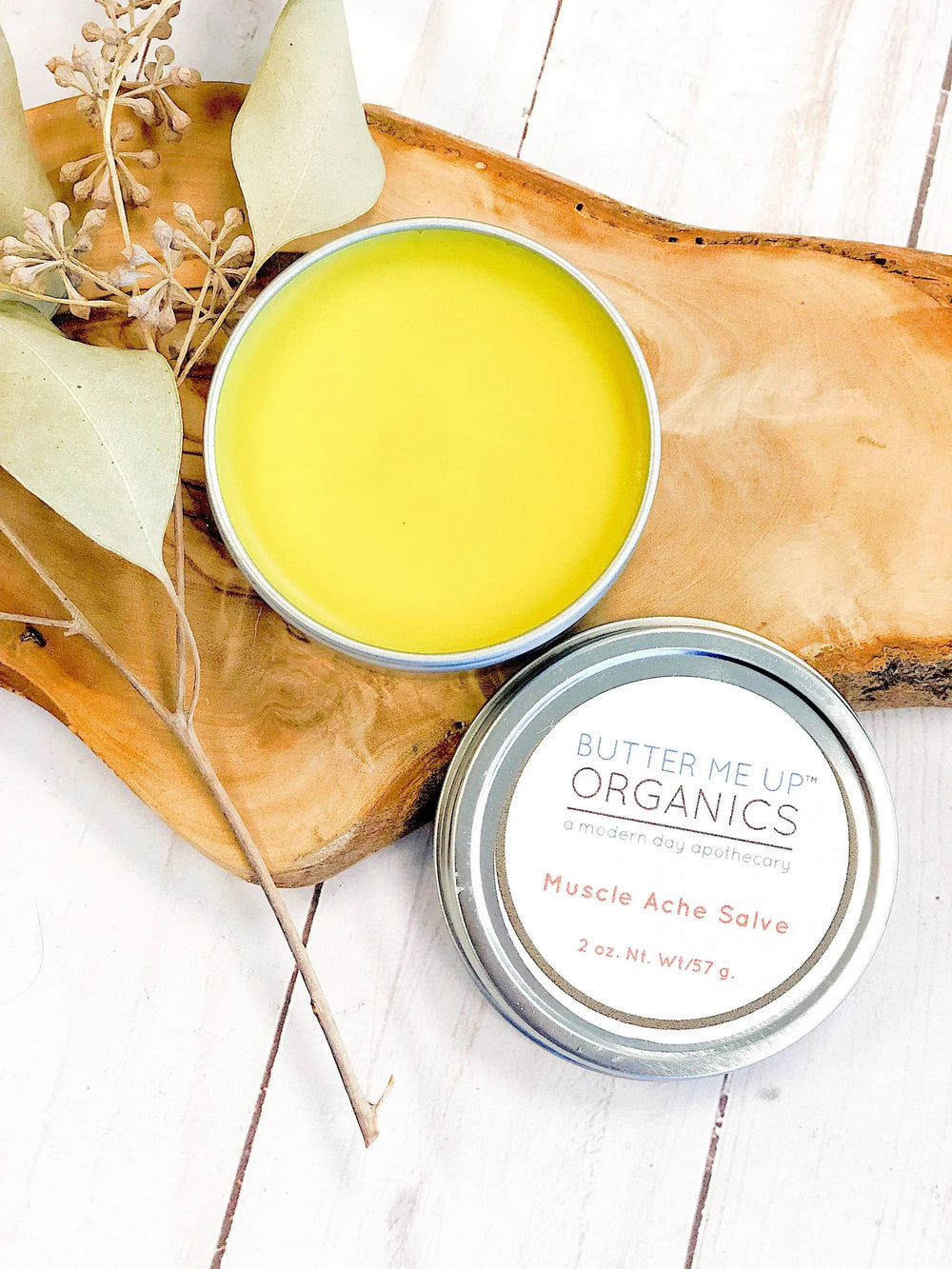 Organic Muscle Ache Salve w/ Cayenne / ZERO WASTE / Plastic Free White Smokey