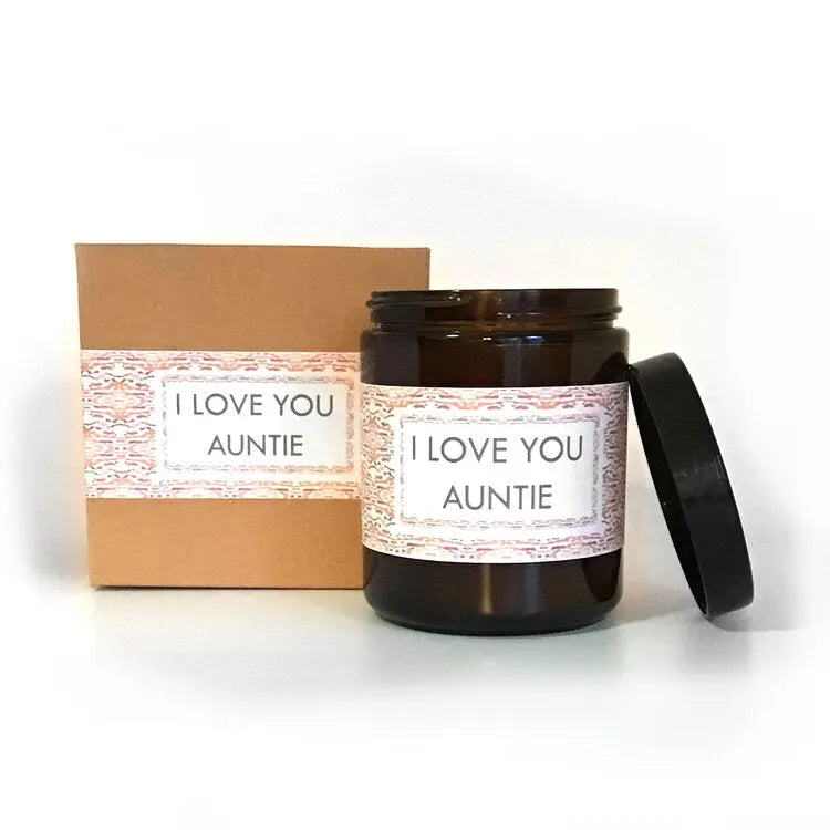 I Love You Auntie Eucalyptus Scented Soy Wax Candle Indigo Poseidon