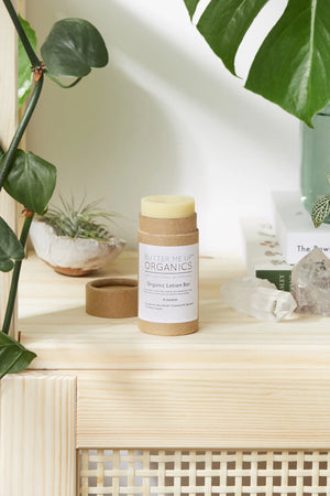 Organic Lotion Bar Shea Butter and Coconut Oil White Smokey