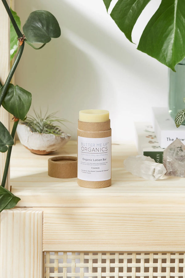 Organic Lotion Bar Shea Butter and Coconut Oil White Smokey