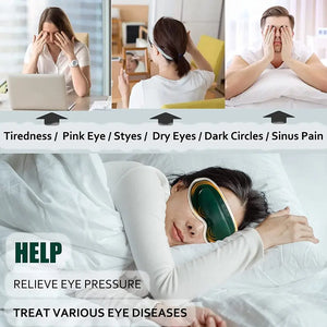Electric Heated & Vibration Eye Massager Sleep Eye Mask Relieve Eye Maroon Asteria