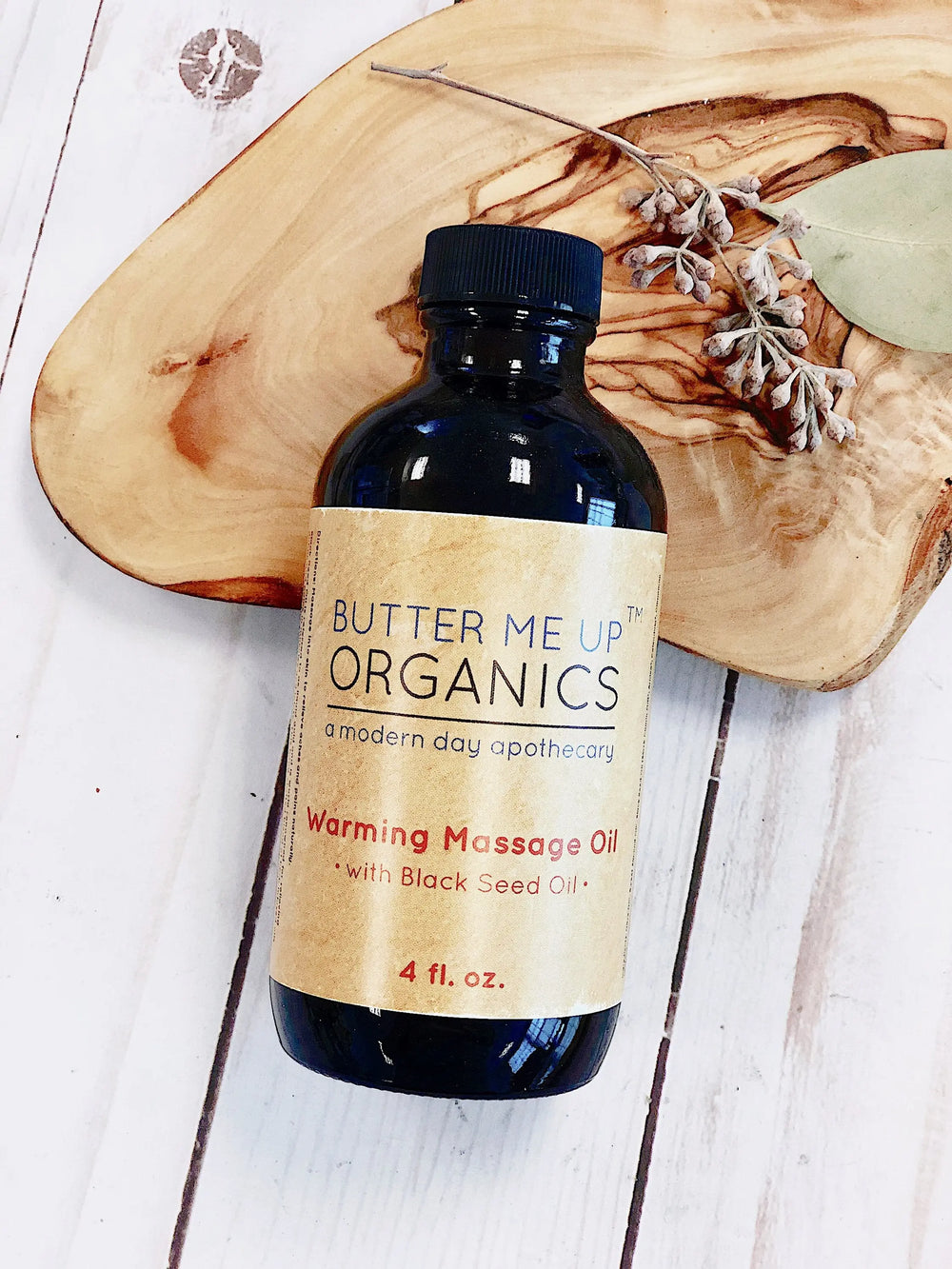 Organic Warming Massage Oil  / Muscle Ache Reliever White Smokey