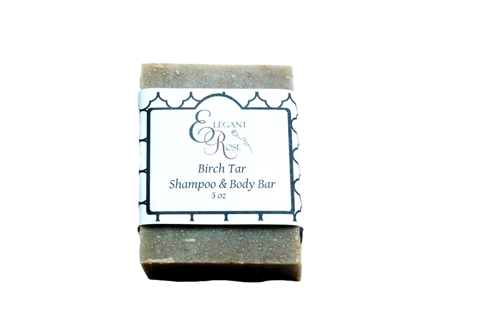 Birch Tar Shampoo & Body Bar Maroon Oliver