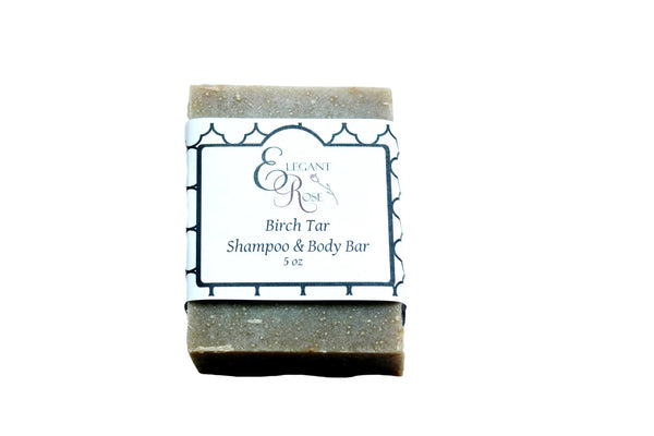 Birch Tar Shampoo & Body Bar Maroon Oliver