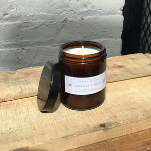 Campfire + Smoke Soy Wax Candle Indigo Poseidon