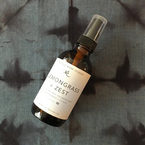 Lemongrass + Zest Organic Essential Oil Disinfectant Spray Indigo Poseidon