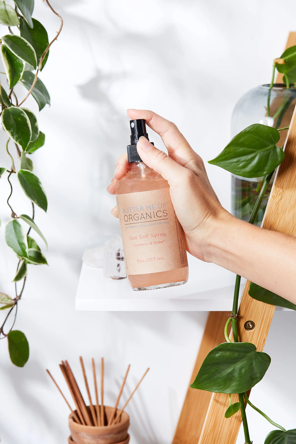 Sea Salt Spray / Pink Himilayan Salt / Hair Texturizer / Beach Waves / White Smokey