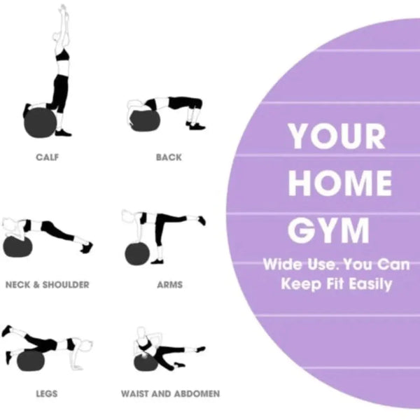 Home Exercise Fitness Yoga Ball Yellow Pandora