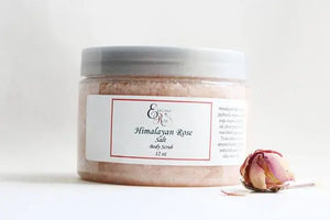 Himalayan Rose Salt Body Scrub - Moisturizing, Maroon Oliver