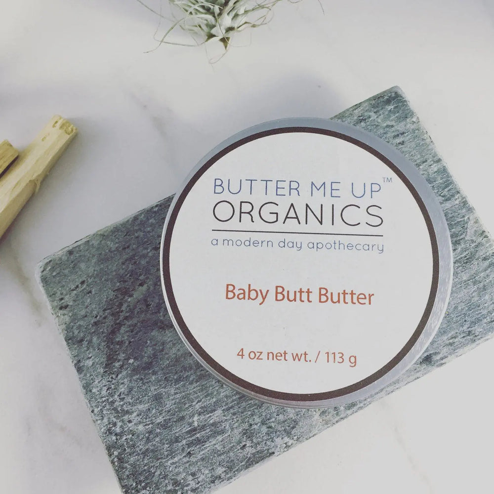 Baby Butt Butter / Organic Diaper Cream / Cloth Diapers Safe White Smokey